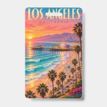 Los Angeles California Sonnenuntergang Reiseplakat
