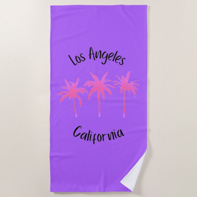 Los Angeles California Strandtuch (Vorderseite)