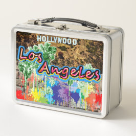 Los Angeles California Street Art Metal Lunch Box
