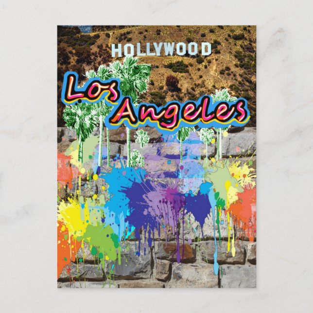 Los Angeles, California Street art - Postcard Postkarte (Vorderseite)