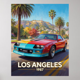 Los Angeles California Sunset-Auftritt 1987 Poster