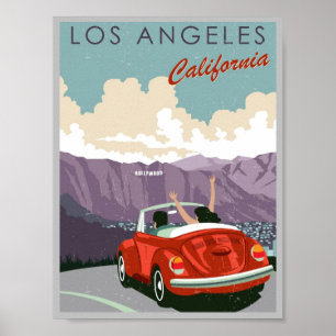 Los Angeles California Vintag Hollywood Poster