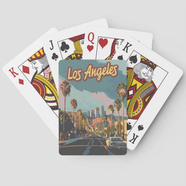 Los Angeles California Vintag Spielkarten (Rückseite)