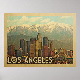 Los Angeles California Vintage Travel Poster