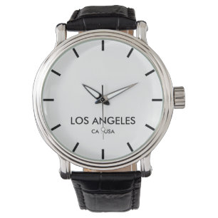 Los Angeles California Zeitzone minimalistisch Armbanduhr