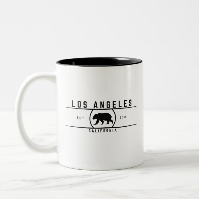 Los Angeles California Zweifarbige Tasse (Links)
