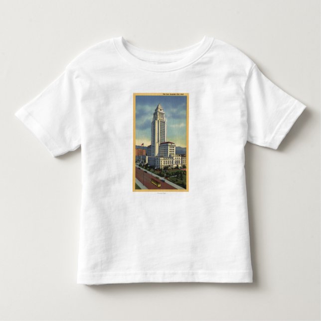 Los Angeles, CaliforniaA Ansicht von Rathaus Kleinkind T-shirt (Vorderseite)