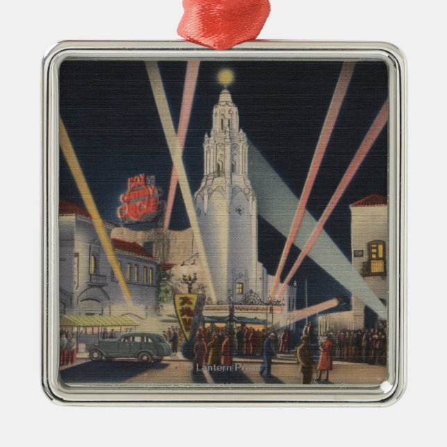 Los Angeles, CAPremier, Carthay Kreis-Theater Silbernes Ornament (Vorne)