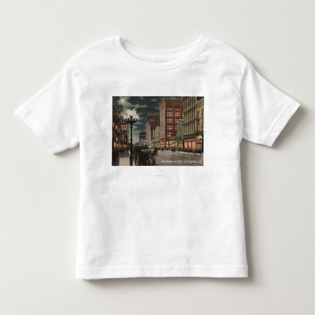 Los Angeles, CAStreet Ansicht von Broadway an Kleinkind T-shirt (Vorderseite)