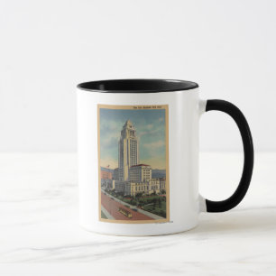 Los Angeles, CAView of City Hall and Cable Car Tasse