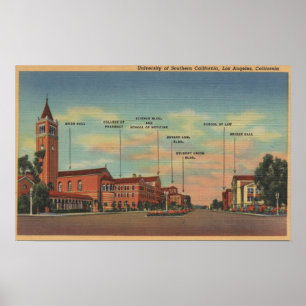 Los Angeles, CAView vom US-amerikanischen Campus Poster