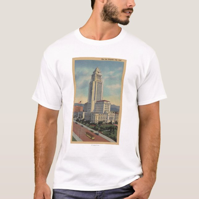 Los Angeles, CAView von Rathaus und von T-Shirt (Vorderseite)