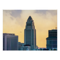 Los Angeles City Hall Skyline – Downtown LA Druck