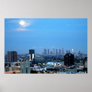 Los Angeles City Lights - Abendzeitung Poster