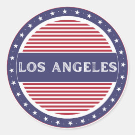 Los Angeles City Pride Emblem – Amerikanische Iden Runder Aufkleber
