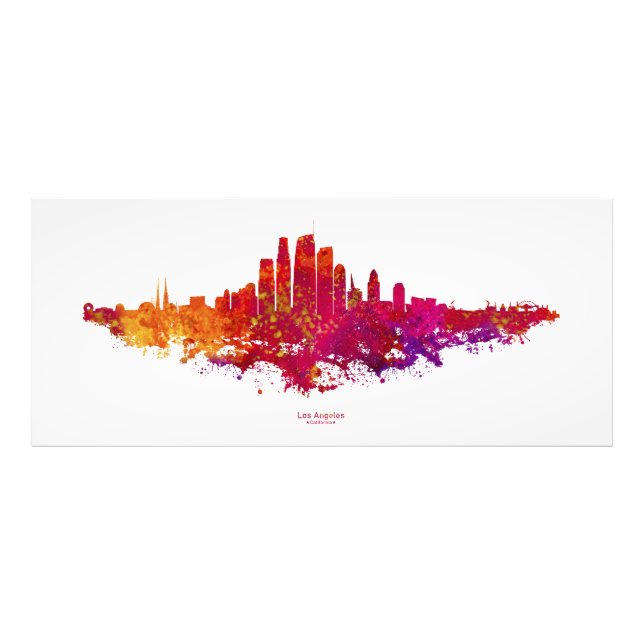 Los Angeles City Skyline Colorful Fotodruck (Vorne)
