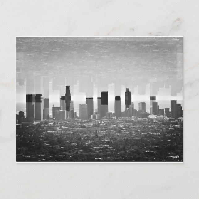 Los Angeles City Skyline Postcard Postkarte (Vorderseite)