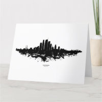 Los Angeles City Skyline Watercolor