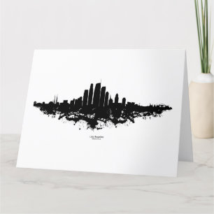 Los Angeles City Skyline Watercolor Dankeskarte