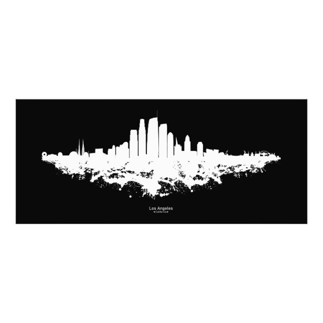 Los Angeles City Skyline Watercolor Fotodruck (Vorne)