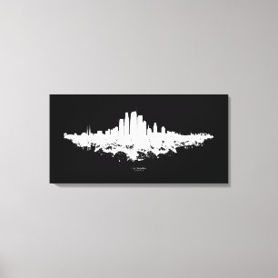 Los Angeles City Skyline Watercolor Leinwanddruck