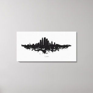 Los Angeles City Skyline Watercolor Leinwanddruck