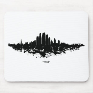 Los Angeles City Skyline Watercolor Mousepad