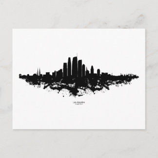 Los Angeles City Skyline Watercolor Postkarte