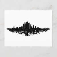 Los Angeles City Skyline Watercolor
