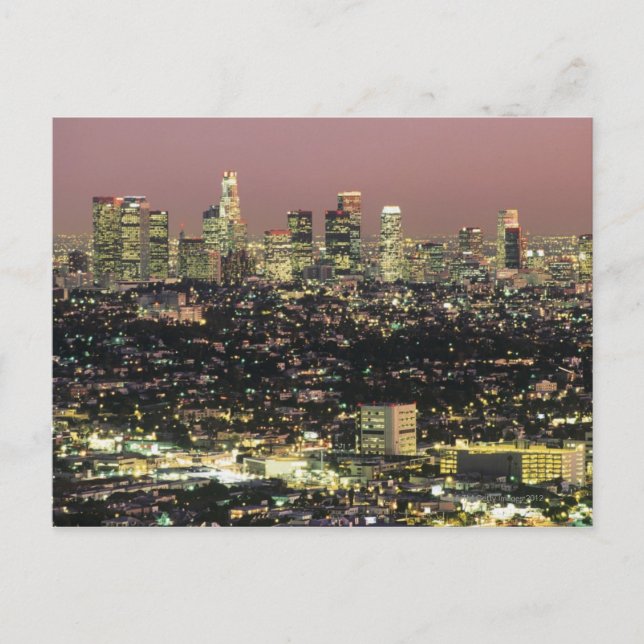 Los Angeles Cityscape Postkarte (Vorderseite)