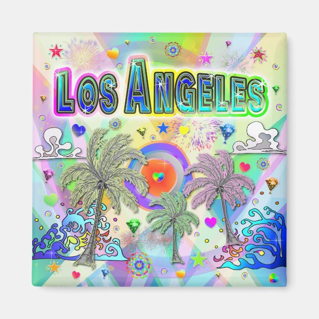 Los Angeles Deep Dream Magnet (Vorne)