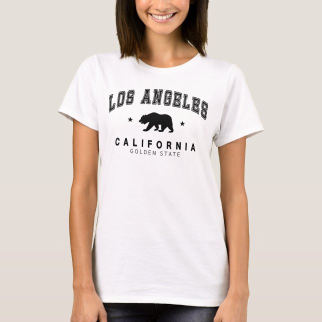 Los Angeles - Design eines grizzly Bären T-Shirt (Vorderseite)