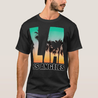 Los Angeles Design LA Palm Tree Sunset Boulevard T-Shirt