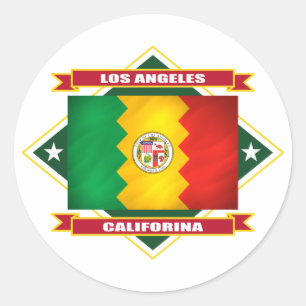 Los Angeles Diamond Runder Aufkleber
