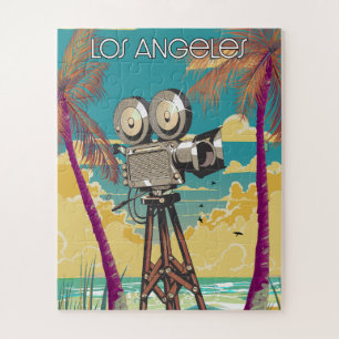 Los Angeles Film Kameraplakat Puzzle