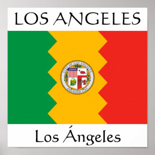Los Angeles Flag Poster