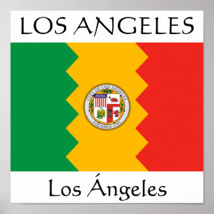 Los Angeles Flag Poster