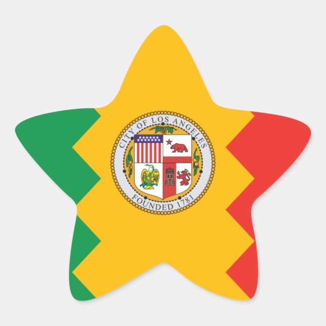 Los Angeles Flag Stern-Aufkleber (Vorderseite)