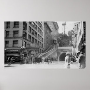 Los Angeles, Flug-Straßen-Autos CAs Andels Poster