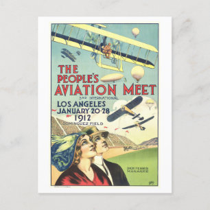 Los Angeles Flugmeetings-Werbung Postkarte
