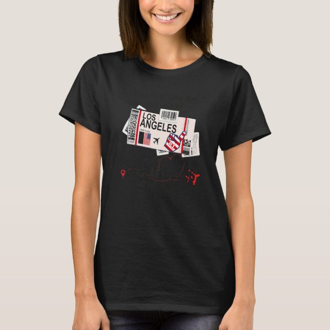 Los Angeles Girl L A Girl Los Angeles Boarding P T-Shirt