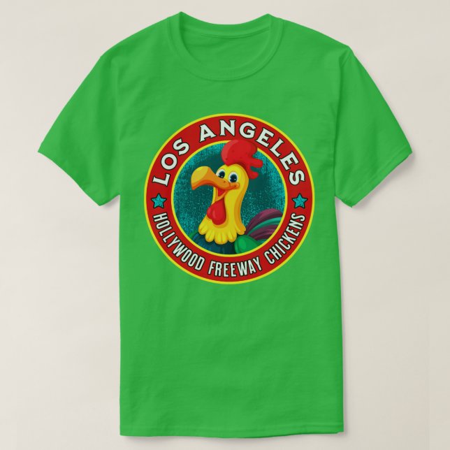 Los Angeles Hollywood Freeway Chickens Souvenir1 T-Shirt (Design vorne)
