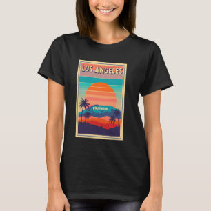 Los Angeles Hollywood Sunset Retro Vintage Kunst T-Shirt