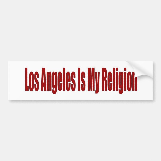 Los Angeles ist meine Religion Autoaufkleber (Vorne)