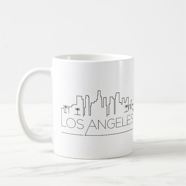 Los Angeles, Kalifornien| City Stylized Skyline Kaffeetasse (Links)