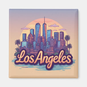 Los Angeles Kalifornien Reise Stadt Retro Magnet