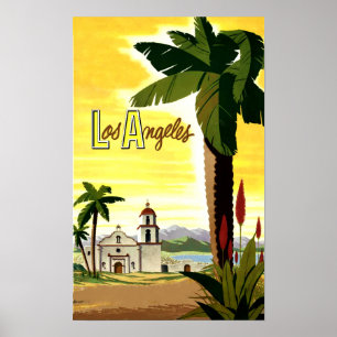 Los Angeles, Kalifornien, Reiseplakat. Poster
