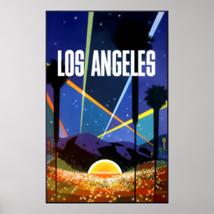 Los Angeles, Kalifornien, Reiseplakat. Poster