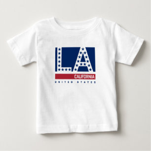 Los Angeles, Kalifornien rote, weiße u. blaue Baby T-shirt