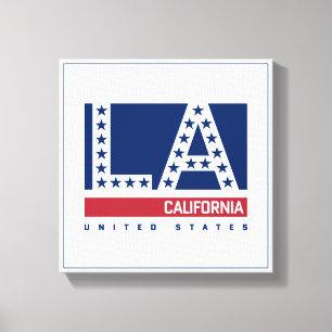 Los Angeles, Kalifornien   rote, weiße u. blaue Leinwanddruck